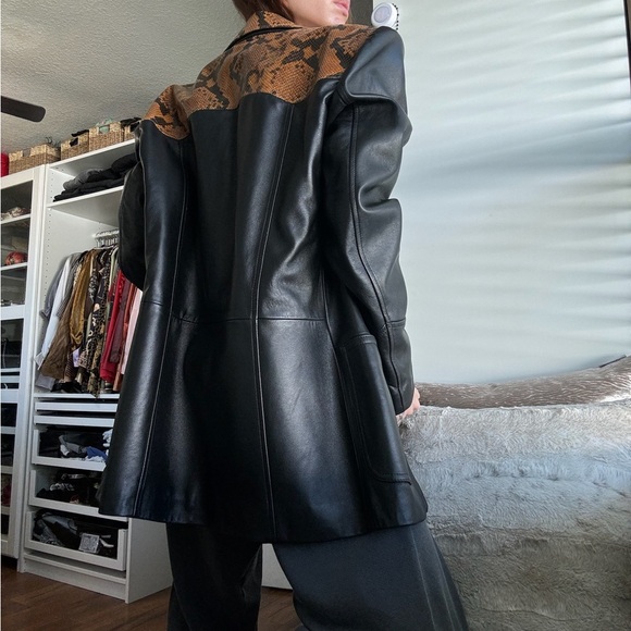 Alessandra Rich Python leather blazer jacket. Size IT 40 - Picture 5 of 16